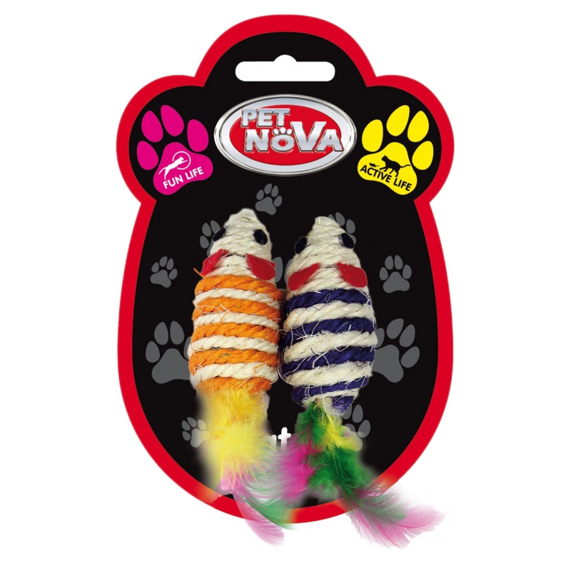 Pet Nova toy mice for cats - 2 pack