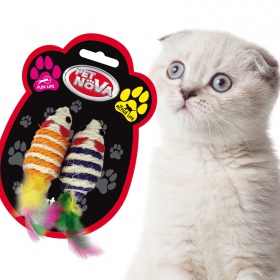 Pet Nova toy mice for cats - 2 pack