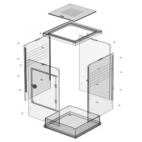 Repti-Zoo Acrylic Terrarium - 20x20x30cm