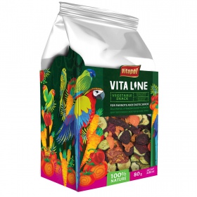 Snack de vegetais para papagaios e aves