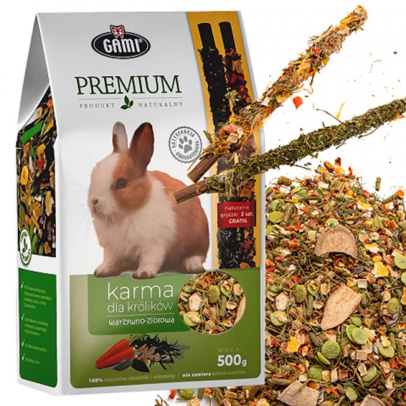 Gami Premium Rabbit Food with Chew Sticks