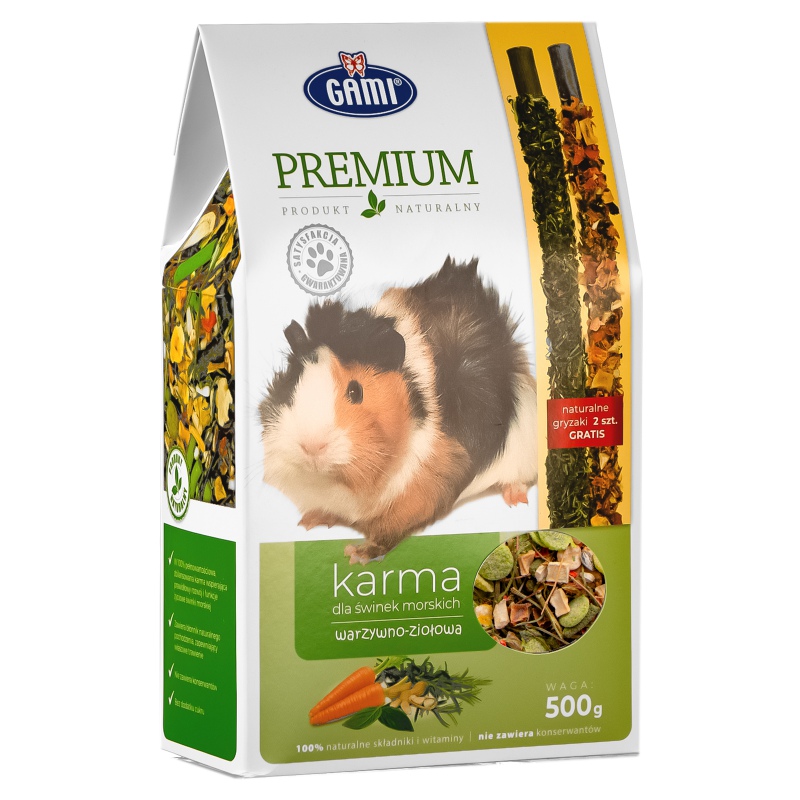 Gami Premium guinea pig feed with chew cobs