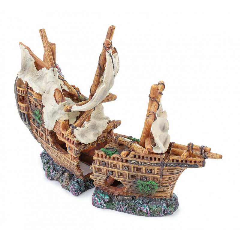 Happet aquarium decoration ship