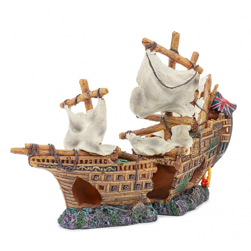 Happet aquarium decoration ship