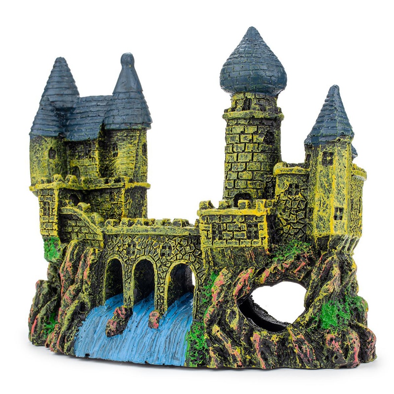 Castelo ornamentado para aquário Happet 16cm