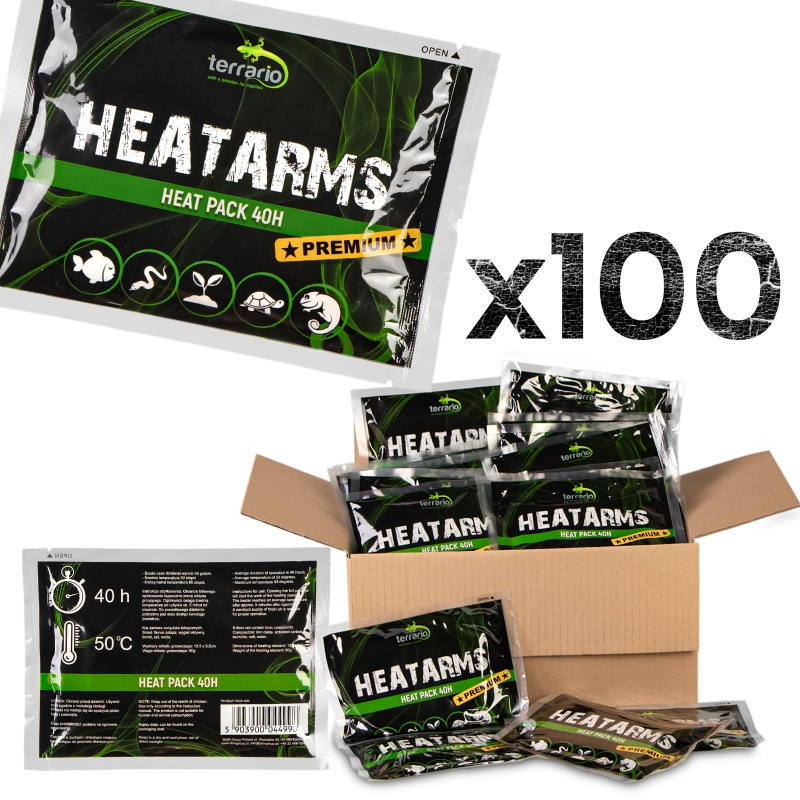 Terrario Heatarms Heat Pack 40h - ogrzewacz do transportu zwierząt - 100 sztuk