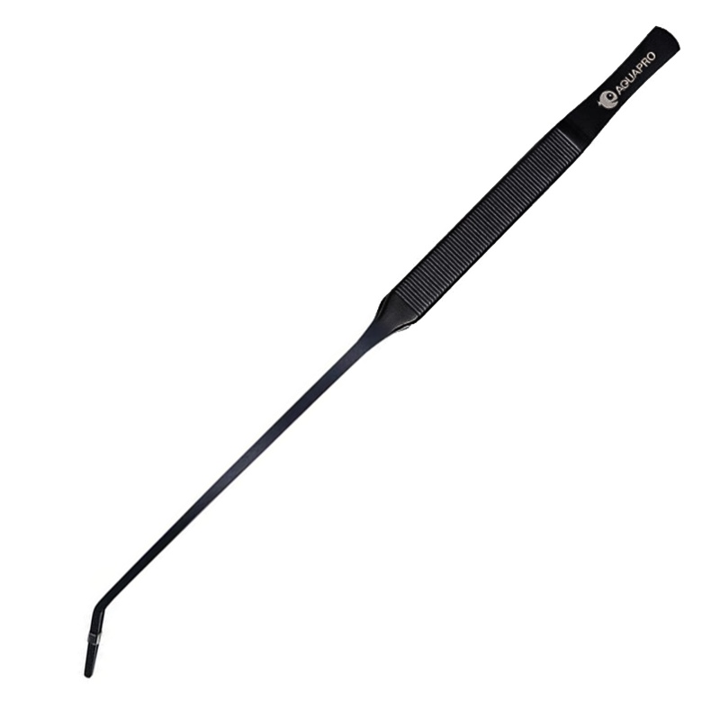 Aquapro black bent tweezers 25cm