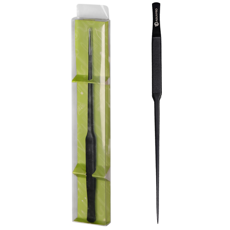 Aquapro 25cm Straight Black Tweezers