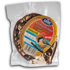 Coco de sementes de girassol para aves