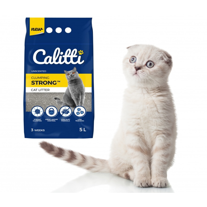 Calitti STRONG - geruchsfreies Katzenstreu, 5L