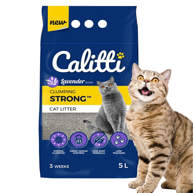 Areia para gato Calitti STRONG Lavanda