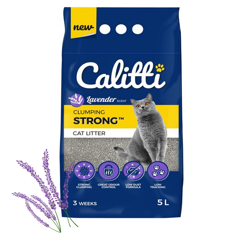 Areia para gato Calitti STRONG Lavanda