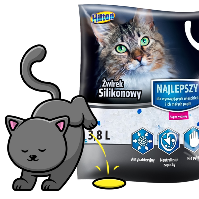 Hilton Cat Litter Silicone - żwirek silikonowy dla kota 3,8l