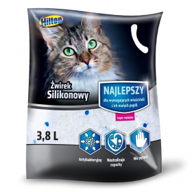 Areia Silicónica Hilton para Gatos - 3,8l