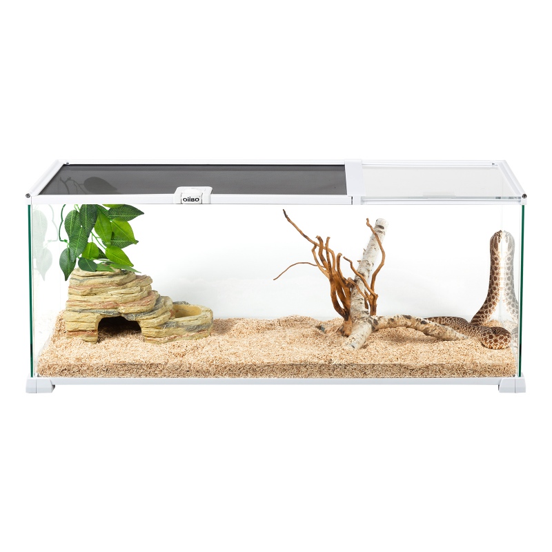 OiiBO Terrarium 76x30x30cm z widokiem 360°