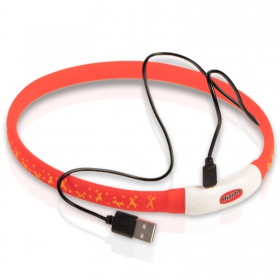 Hilton Flash Collar RED - obroża świecąca LED od 15cm - 55cm