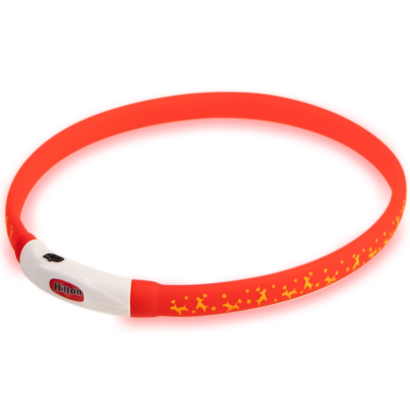 Collier lumineux LED Hilton Flash ROUGE