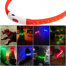 Hilton Flash Collar RED - obroża świecąca LED od 15cm - 55cm