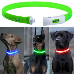 Hilton Flash Collar GREEN - obroża świecąca LED od 15cm - 55cm