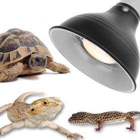 Czarna lampa Resun Reptile do terrarium