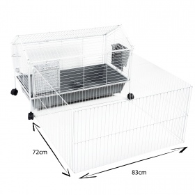 OiiBO SR0091 rabbit cage with run