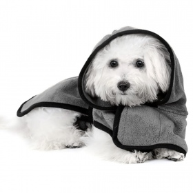 Manteau de séchage pour chien en microfibre