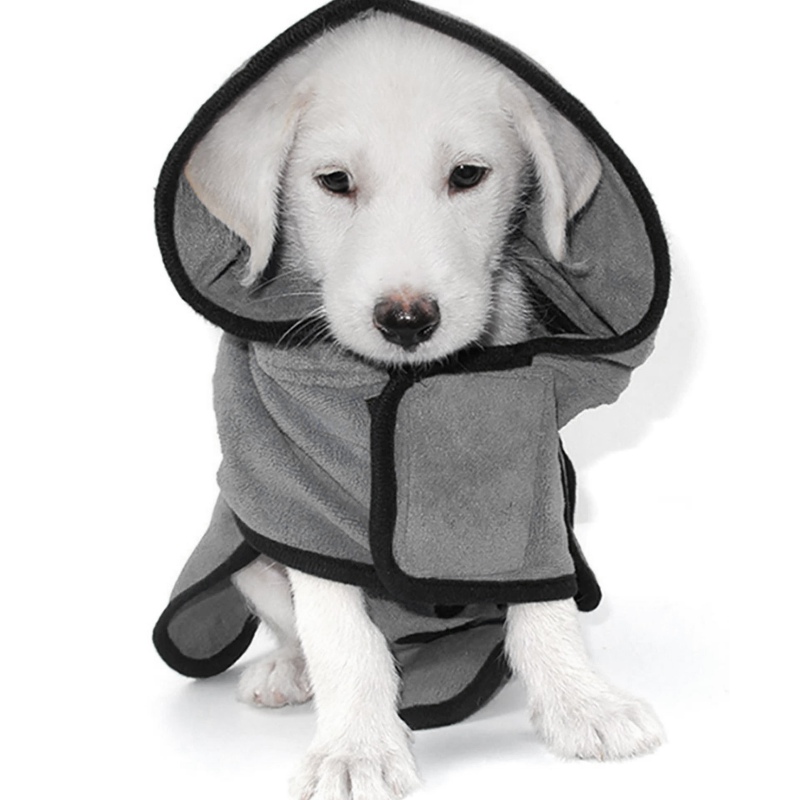 Manteau de séchage pour chien en microfibre