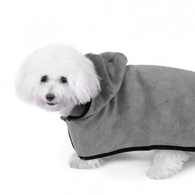 Manteau de séchage pour chien en microfibre