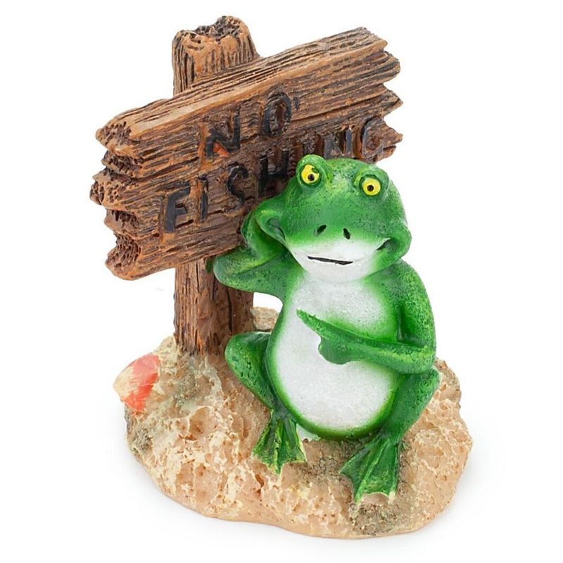 Figurine grenouille pour aquarium Happet