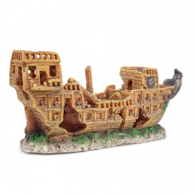 Happet aquarium decoration shipwreck 25cm