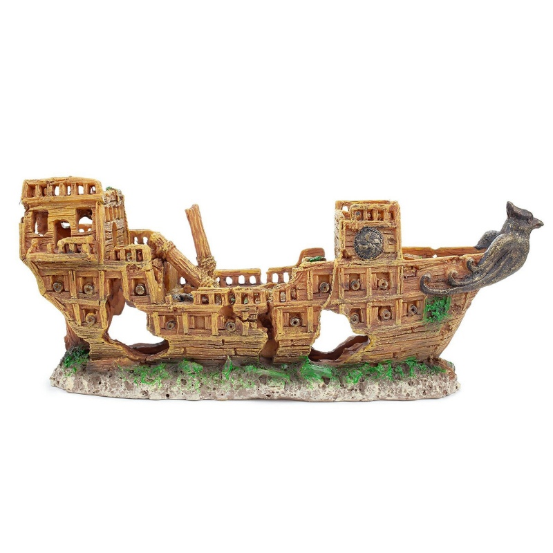 Happet aquarium decoration shipwreck 25cm