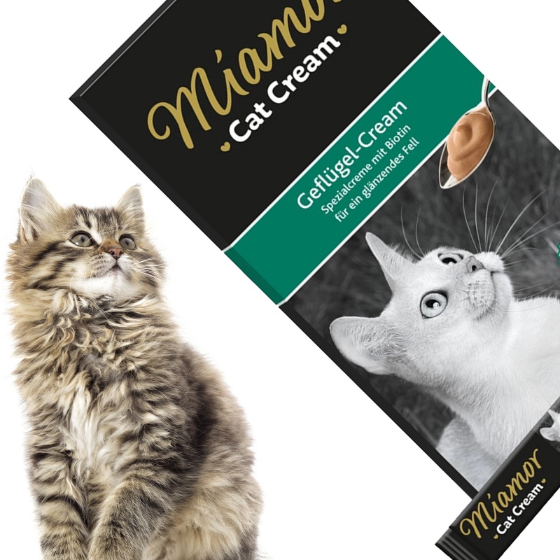 Miamor Cat Cream Chicken - paszteciki na lśniącą sierść 6x15g