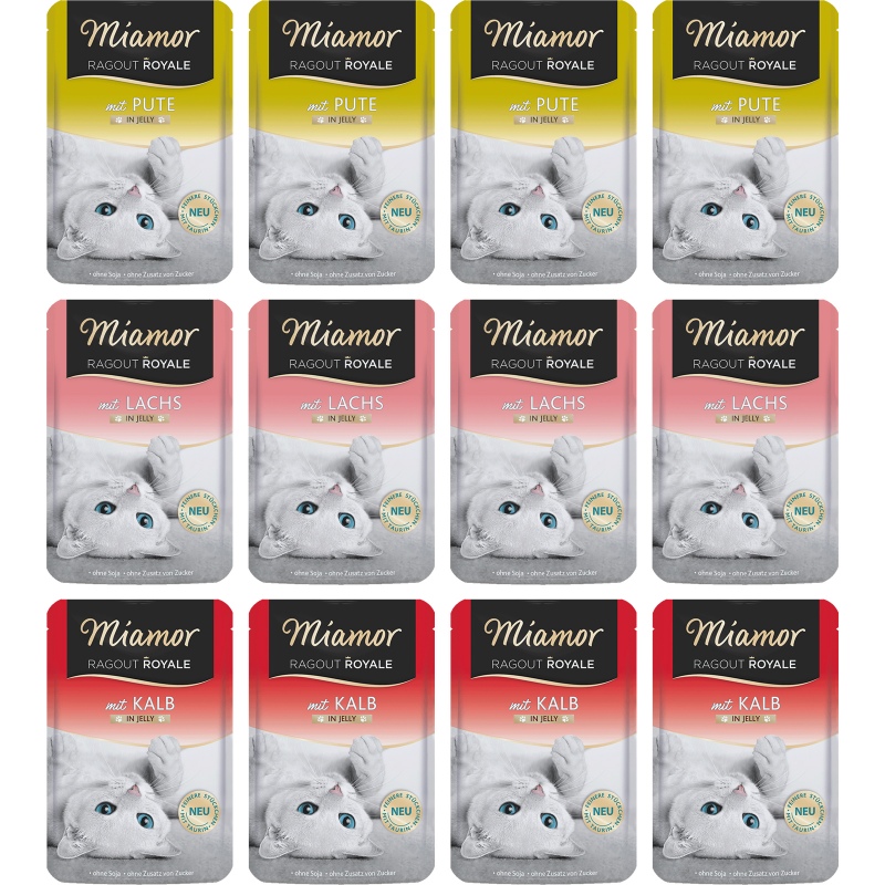 Miamor Royale 12pack - krůta, losos, telecí