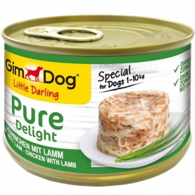 Gimdog Pure Delight 150g  - karma dla małych psów kurczak i jagnięcina w galarecie