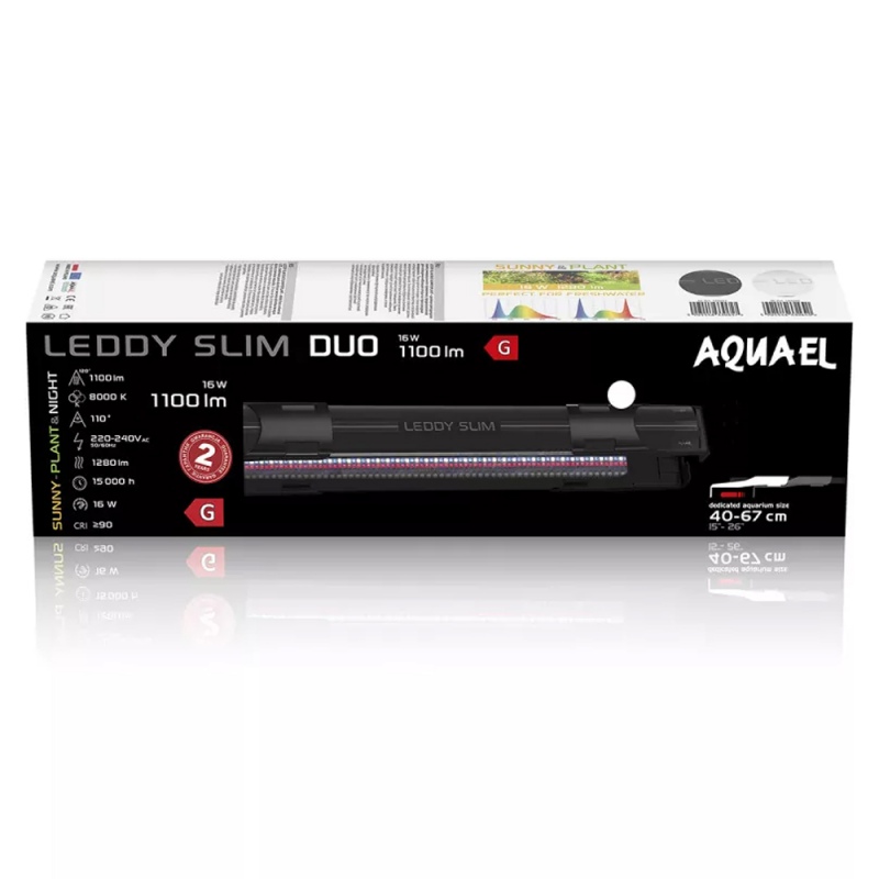 Aquael LEDDY SLIM DUO 16W Sunny Plant&Night - lampa LED do akwarium