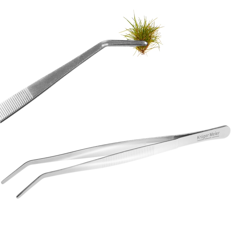 Kruger Meier 25cm Bent Plant Tweezers