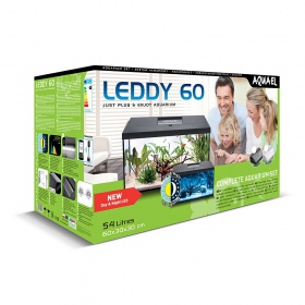 Aquael Leddy Plus 60 aquariumset in zwart