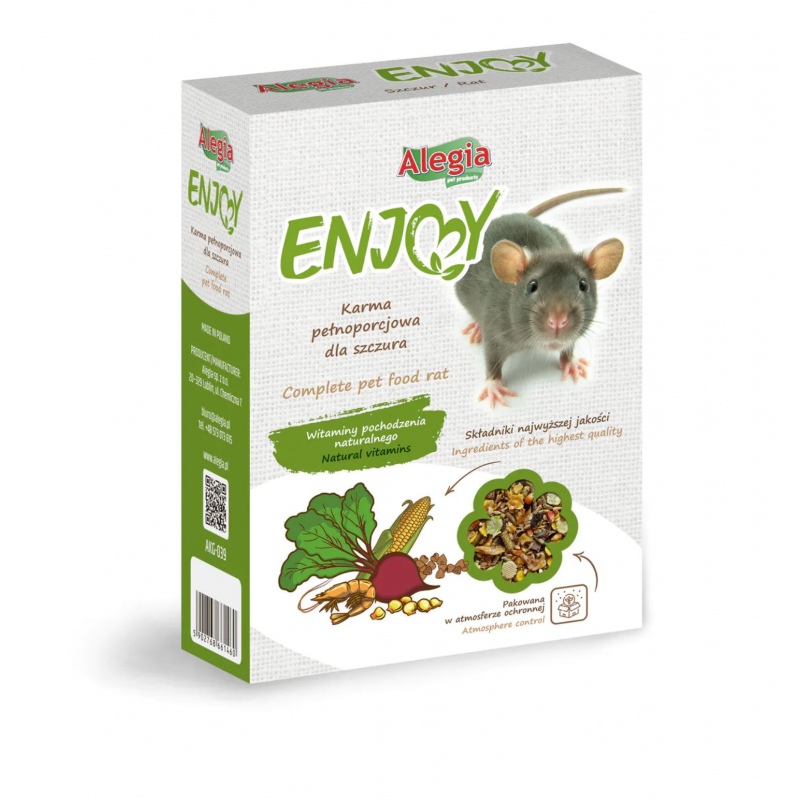 Ração Alegia Enjoy para ratos 400g