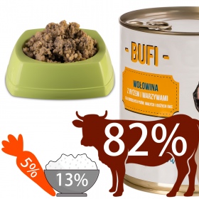 Bufi Karma für Hunde - 82% Rindfleisch