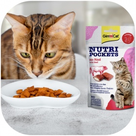 GimCat Nutri Pochets Fiber - kocie przysmaki na kłaczki