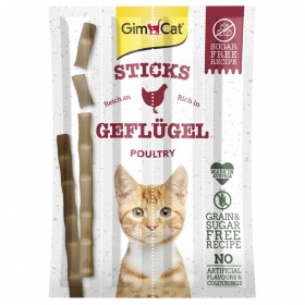 GimCat Sticks for Cats - 4 Meat Sausages