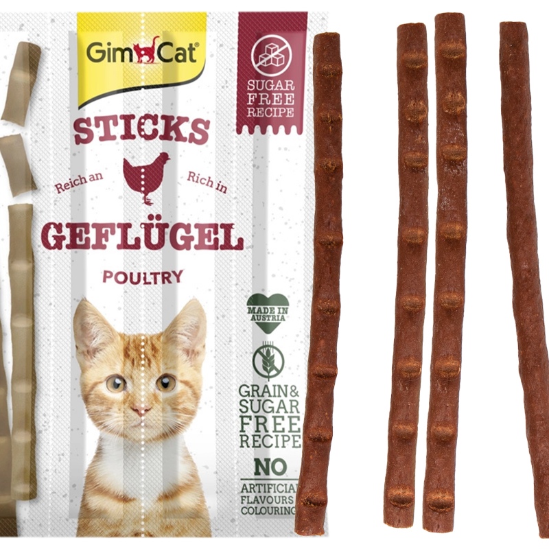 GimCat Sticks for Cats - 4 Meat Sausages