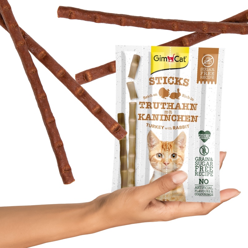 GimCat Sticks 95% Mięsa - 4 Kiełbaski