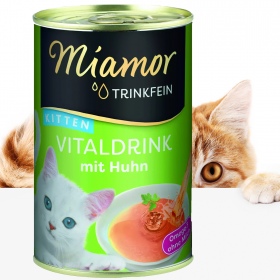 Sopa Miamor Vitaldrink para gatitos con pollo