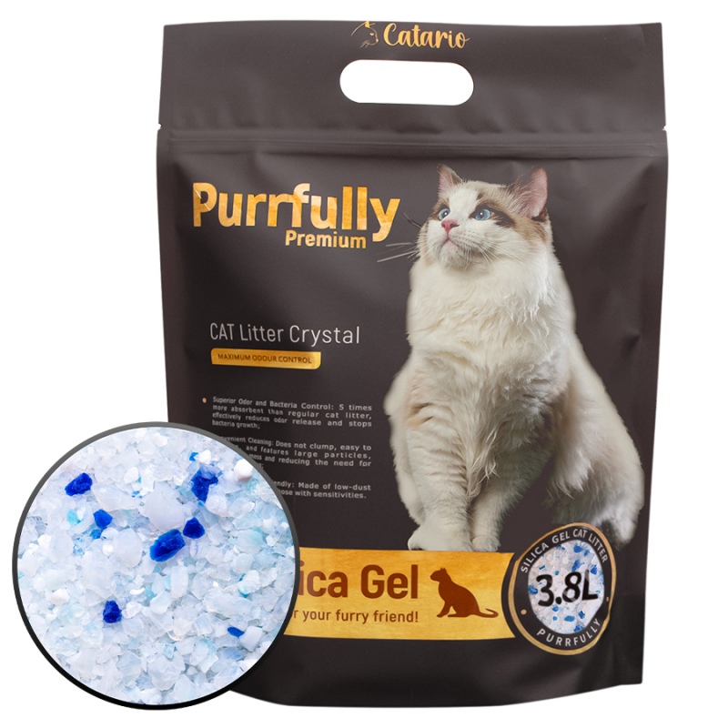 Catario Purrfully Silicone Cat Litter 8 Packs