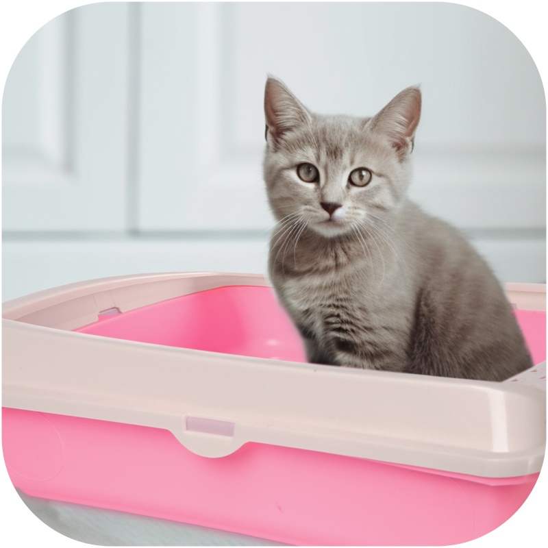 Большой туалет для котов Purrfect Box Pink