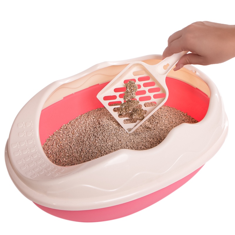 Caja de arena Purrfect Point Pink con pala