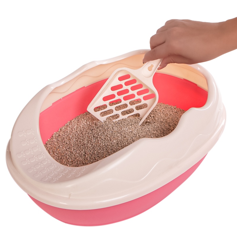 Caja de arena Purrfect Point Pink con pala