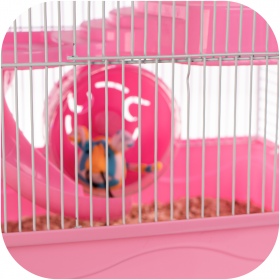 Miku Homie L Pink Cage for Small Rodents