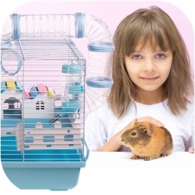 Miku Canals Blue Rodent Cage Complete Set